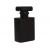 Butelka szklana perfumeryjna FOR.OLD 50 ml czarna z atomizerem i nasadką ozdobną, zakręcana